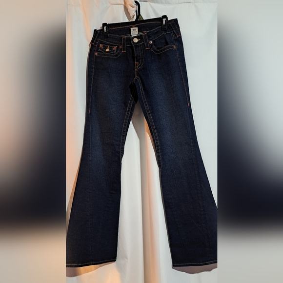 True Religion Dark Blue Boot Cut Jeans - Picture 1 of 5